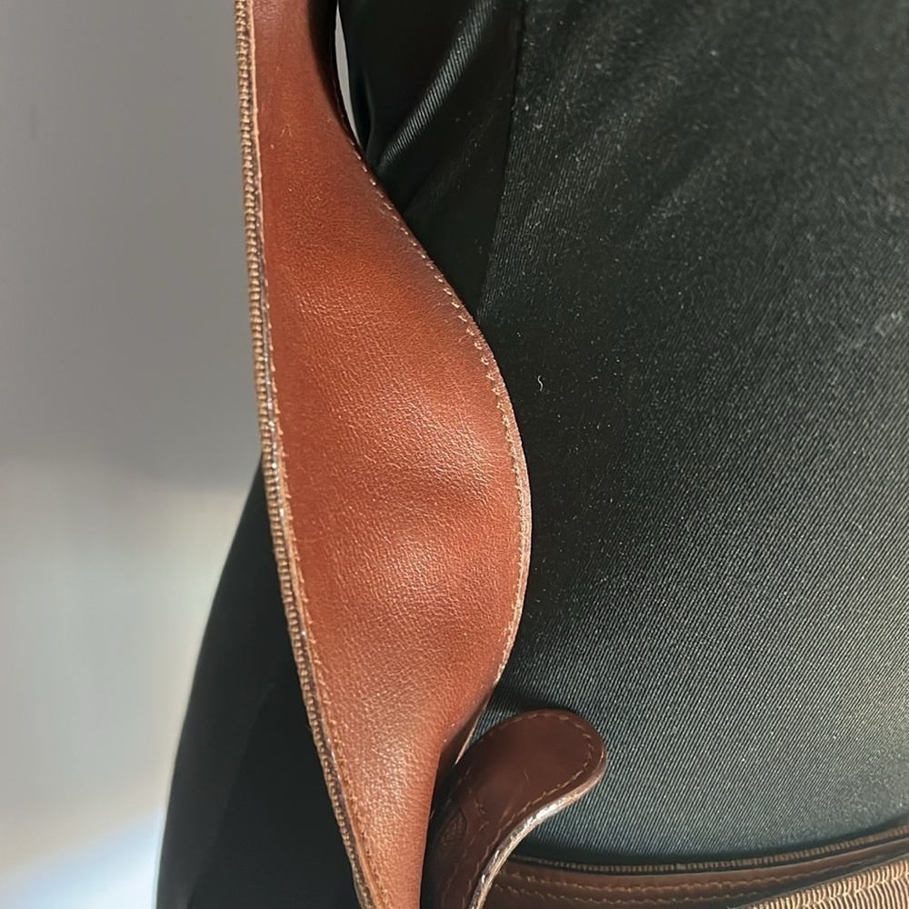 Vintage Salvatore Ferragamo Brown Grosgrain Ribbon Leather Brown Shoulder Bag - Picture 14 of 16